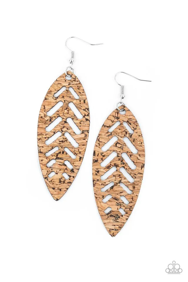 Paparazzi Earring ~ Youre Such A CORK