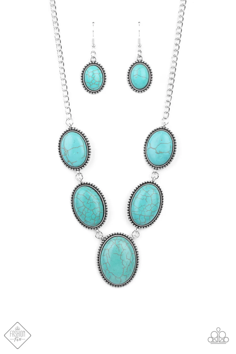 Paparazzi Necklace Fashion Fix Dec 2020 ~ River Valley Radiance - Blue