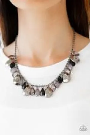 Paparazzi Necklace ~ Hurricane Season - Black