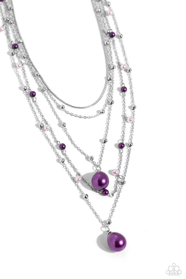 Paparazzi Necklace ~ SASS with Flying Colors - Purple