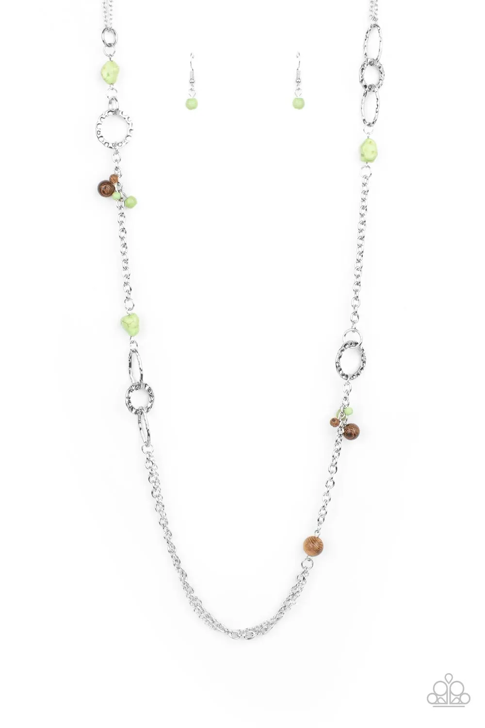 Paparazzi Sandstone Safari - Green Necklace