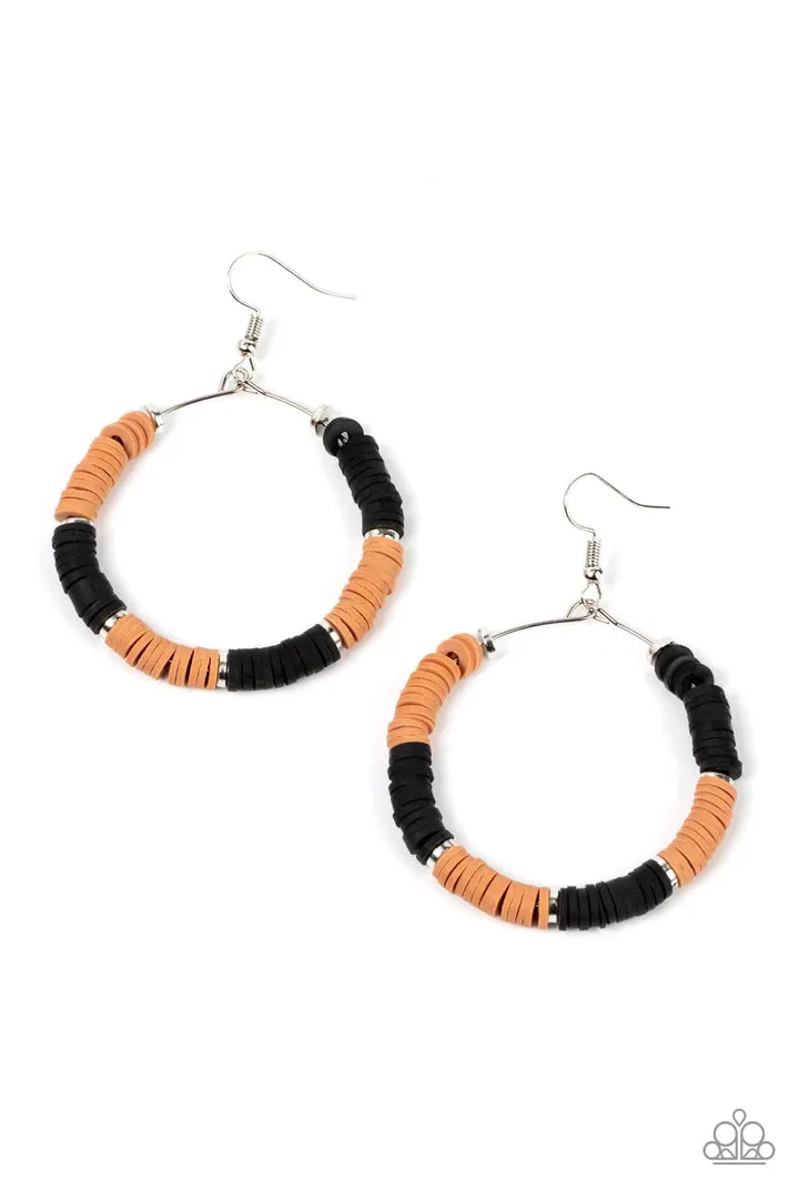 Paparazzi Skillfully Stacked - Black Earrings