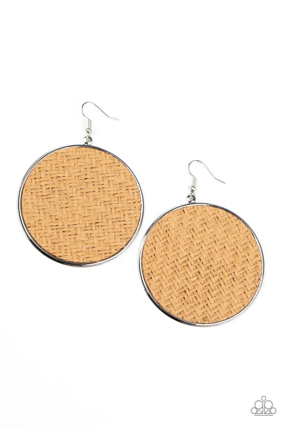 Paparazzi Wonderfully Woven - Brown Earrings