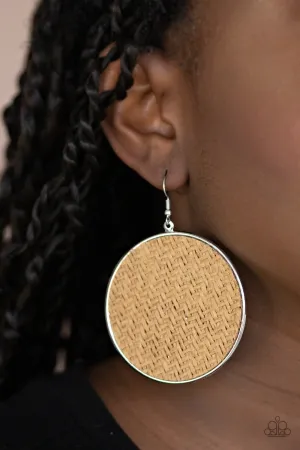 Paparazzi Wonderfully Woven - Brown Earrings