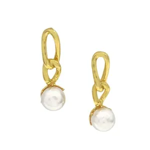 Pearl: Link Chain With Pearl Drop Post Earring (EGP4364)