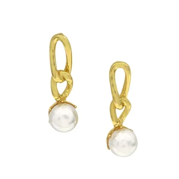 Pearl: Link Chain With Pearl Drop Post Earring (EGP4364)