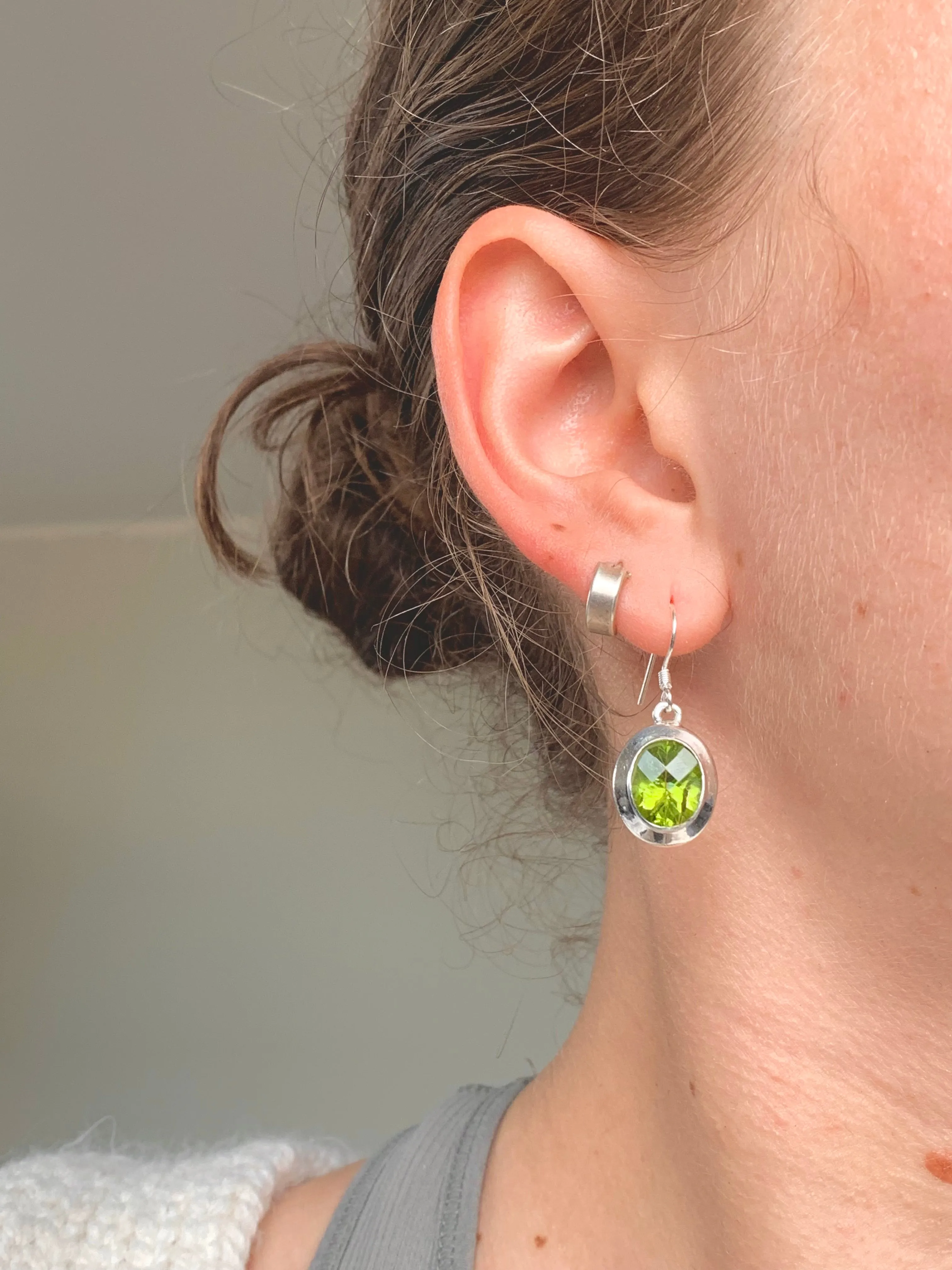 Peridot Ansley Earrings - Oval