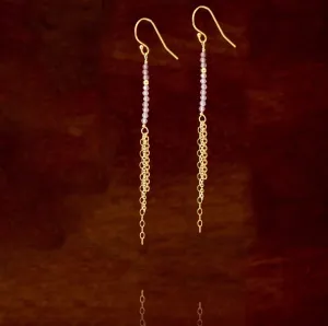 Piper - Spinel, 14k Gold Filled Tassel Earrings