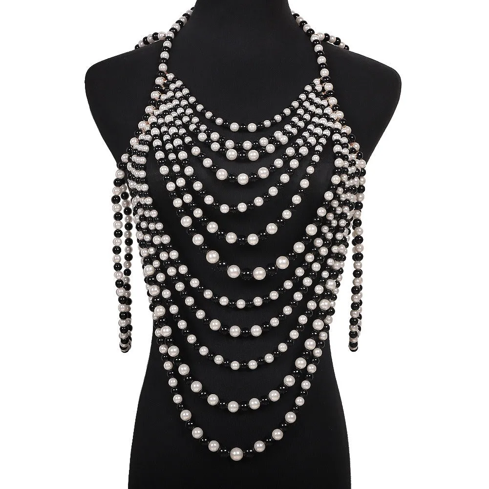 Pre Order:  Multi Layered Chain Beaded Necklace