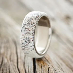 "HAVEN" - ANTLER WEDDING BAND - TITANIUM - SIZE 7 1/2