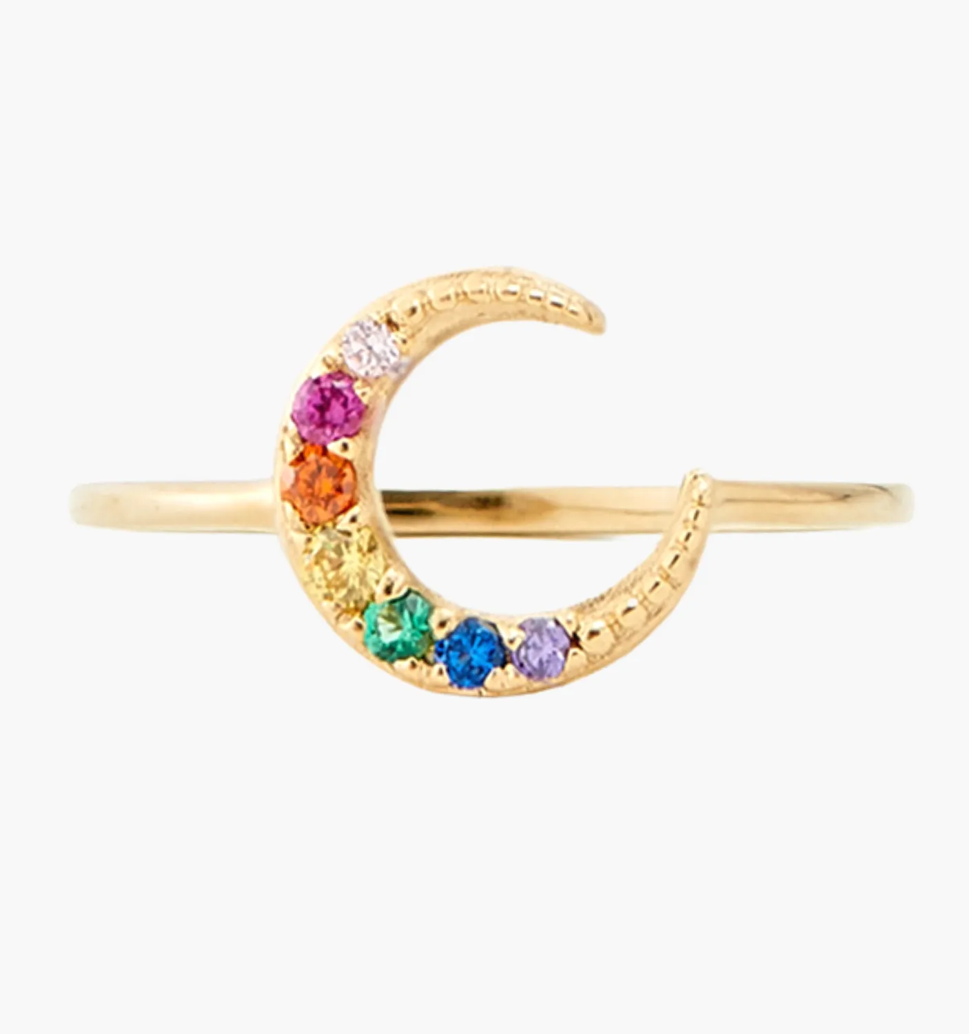 Rainbow Moon Ring