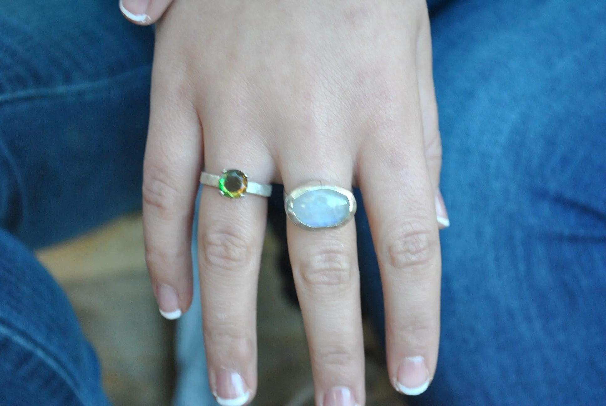 Rainbow Quartz Doublet/ Mystical Quartz Ring/ Mystical Jewelry