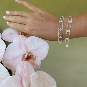 Riri Sterling Silver Rainbow Moonstone Bracelet