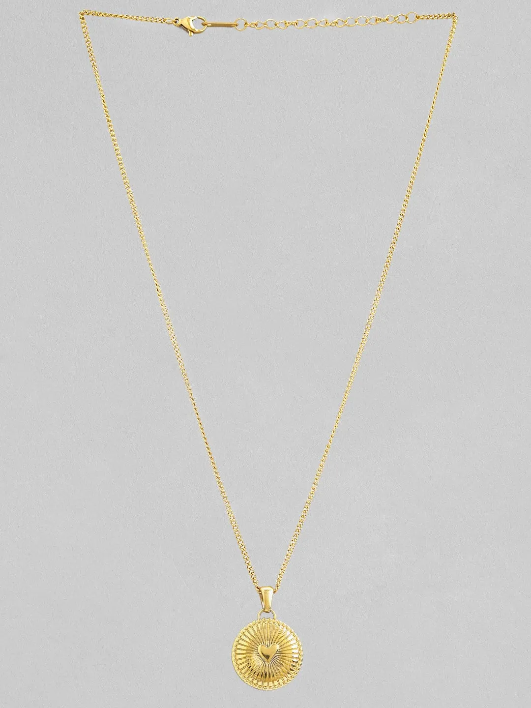 Rubans Voguish 24k Gold-Plated Handcrafted Minimal Chain Necklace Set