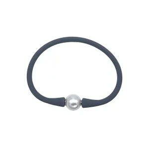 SB-2649 SILICONE BRACELET DARK GREY