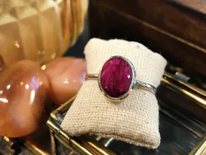 Semi-precious Ruby Ari Ring - Small Oval