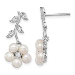 Silver Fresh Water Pearl Post Earrings