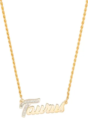 Simone I. Smith Zodiac Nameplate Necklaces - Taurus