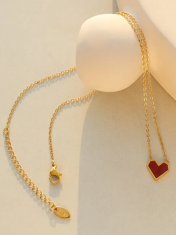 Simple  Geometric Heart Shape Necklaces Accessories