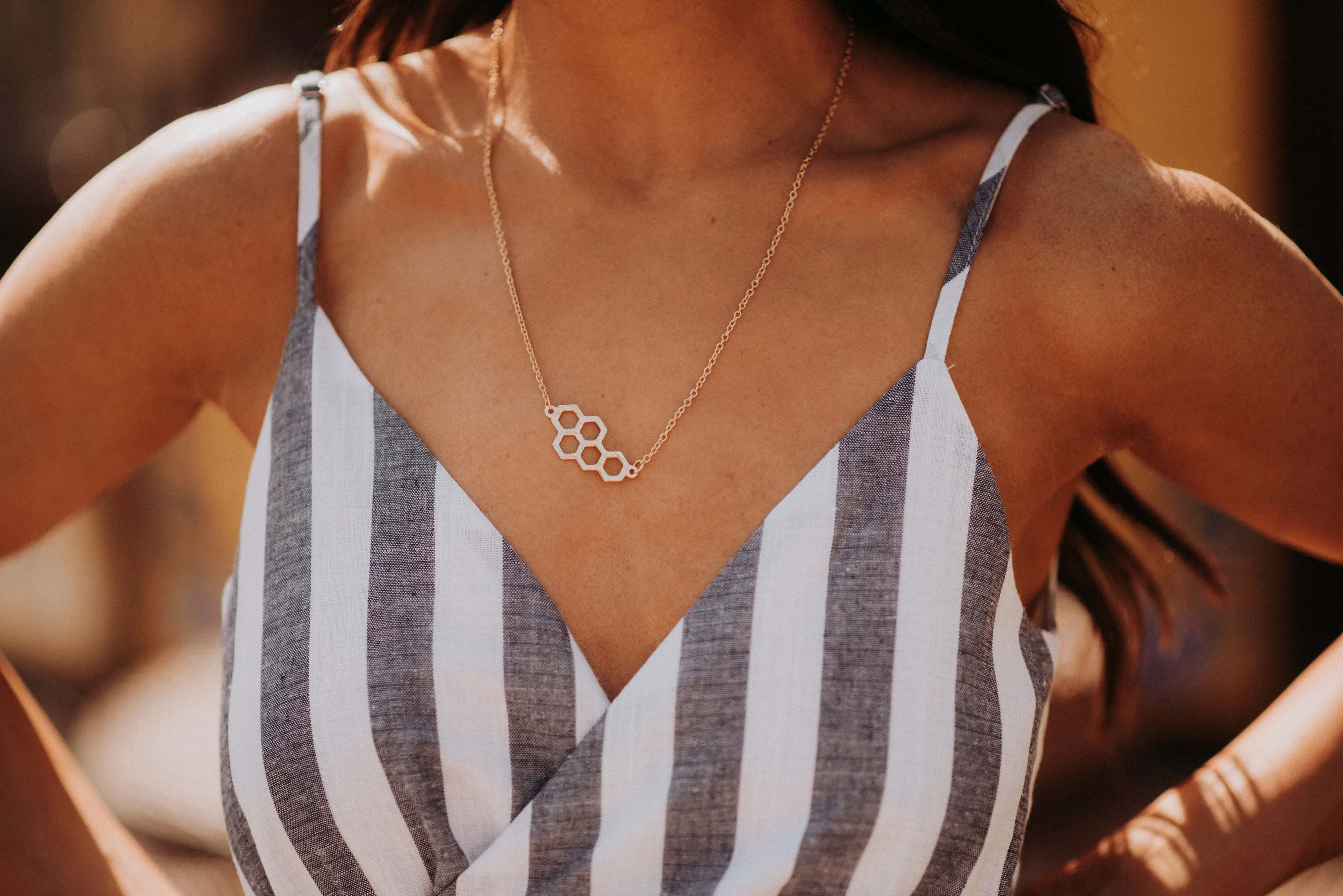 Simple Honeycomb Necklace