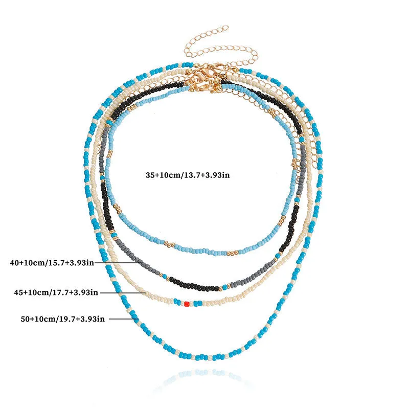 Simple Sweet Beaded Layered Necklace