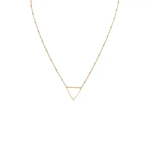 Simple Triangle Pendant & Helen Chain Necklace