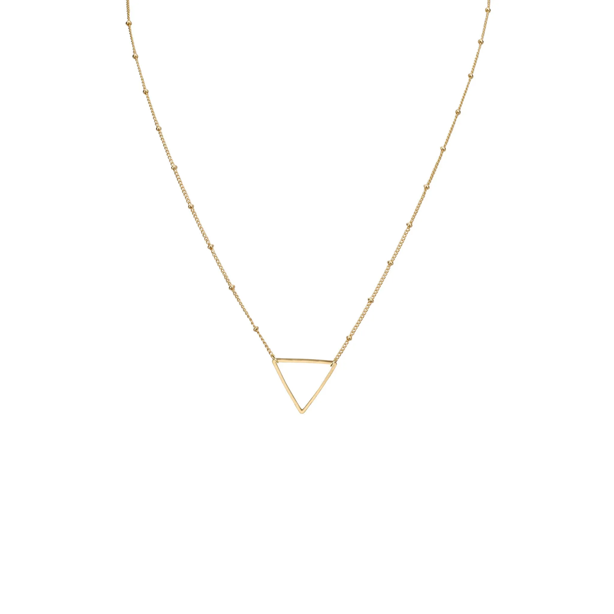 Simple Triangle Pendant & Helen Chain Necklace