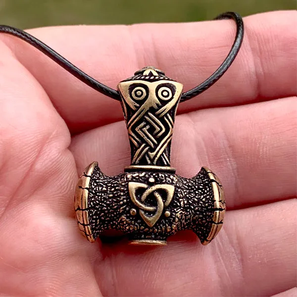 Small Triquetra Hammer - Bronze or Sterling Silver