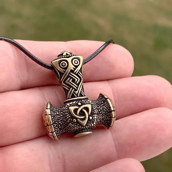 Small Triquetra Hammer - Bronze or Sterling Silver