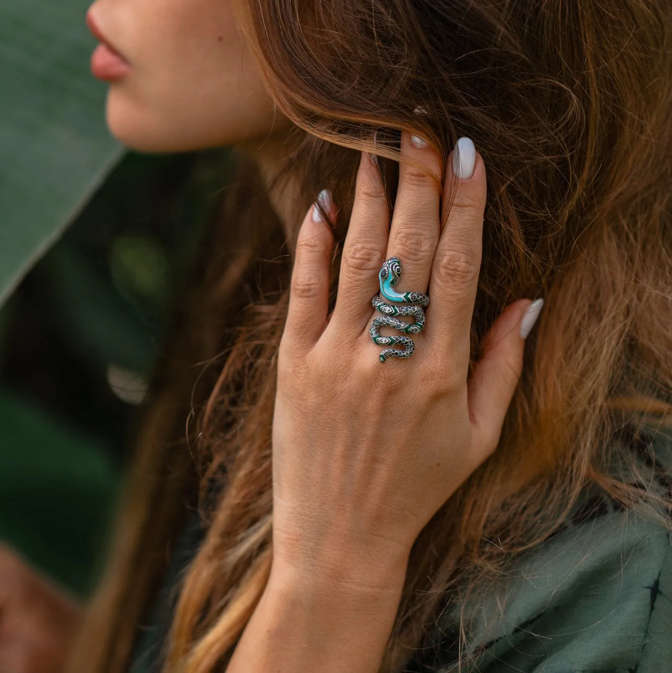 Sterling Silver Snake Ring