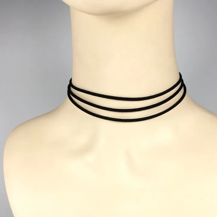 Super Beautiful Retro Triangle Pendant Personality Simple Double Layer Combination Choker Necklace