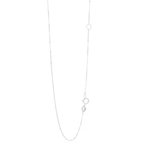 Thin Extendable 16-18” Box Chain in 14k White Gold