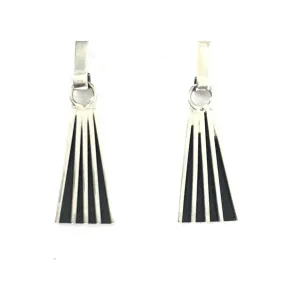 Tom Hawk Sterling Silver Channel Fan Drop Earrings