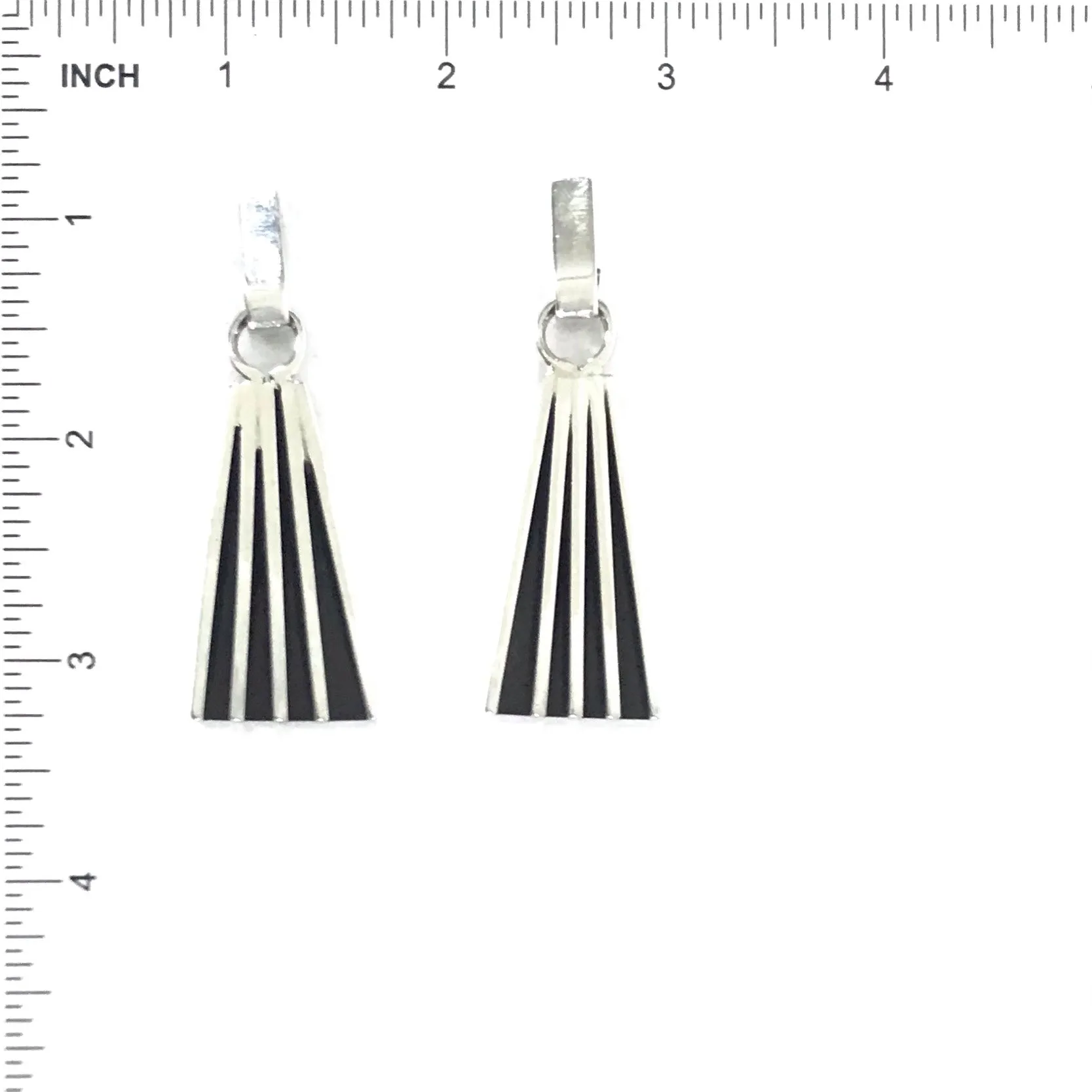 Tom Hawk Sterling Silver Channel Fan Drop Earrings