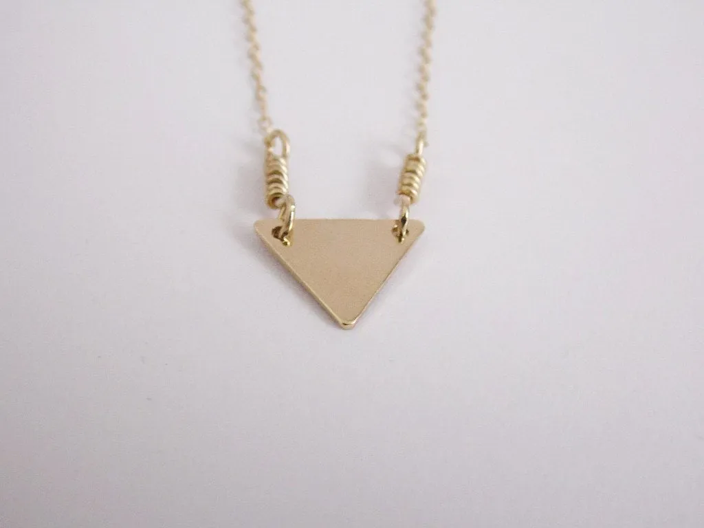 Triangle Necklace Gold or Silver