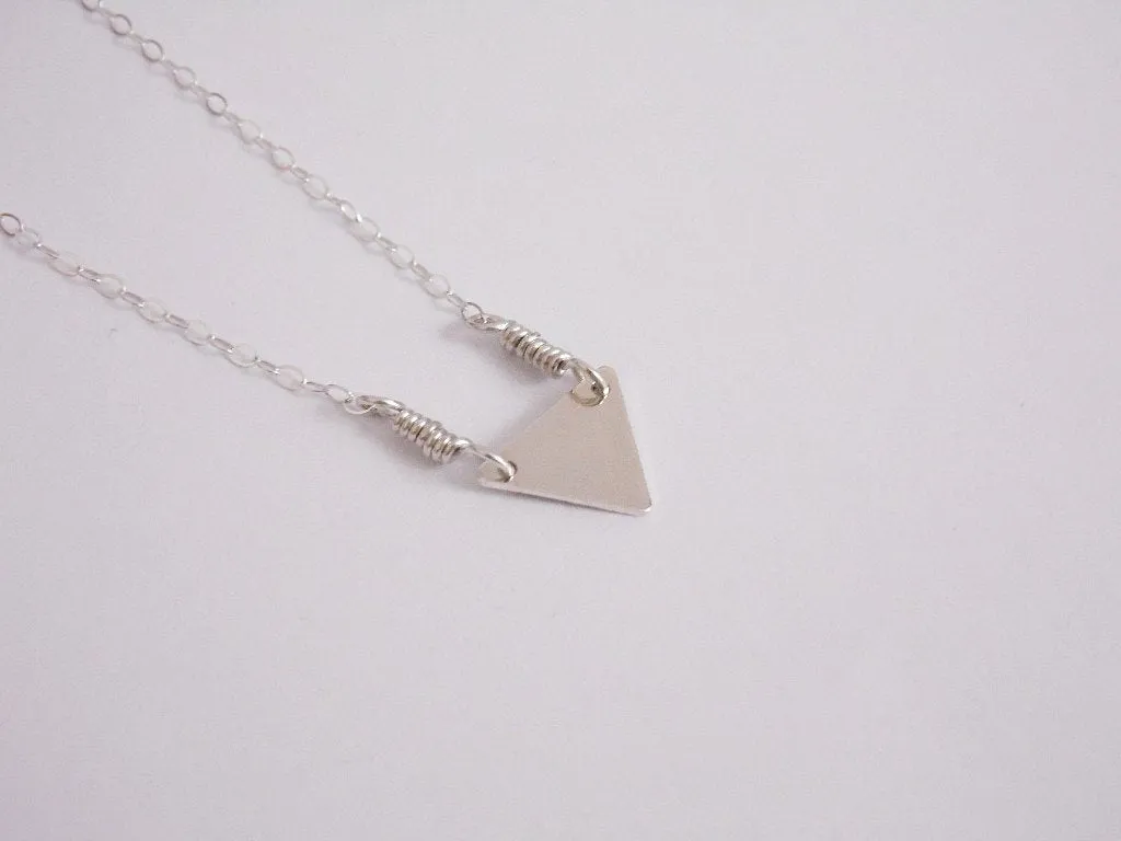 Triangle Necklace Gold or Silver