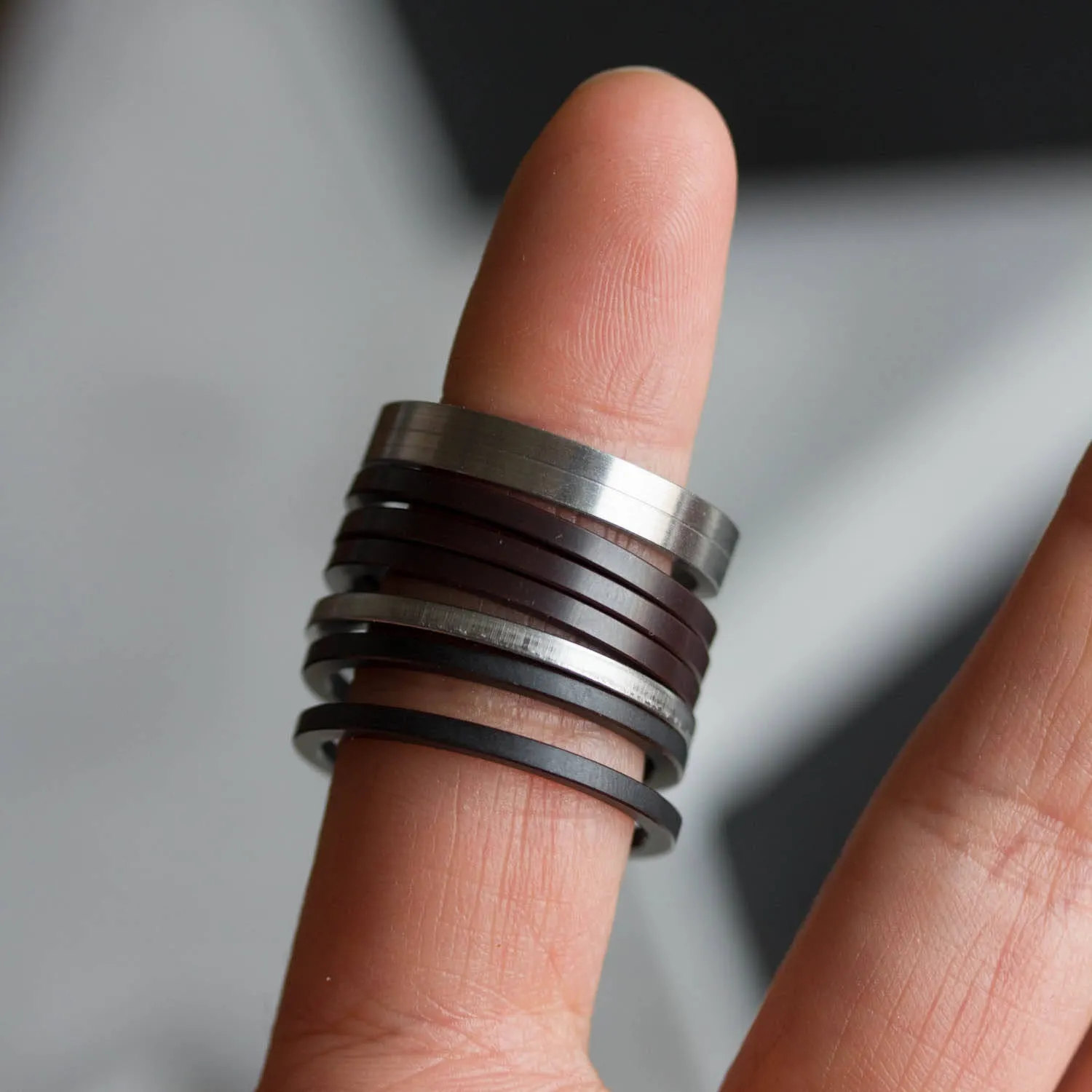 Unique Ring made of recycled HDD motor parts - unisex, men's ring