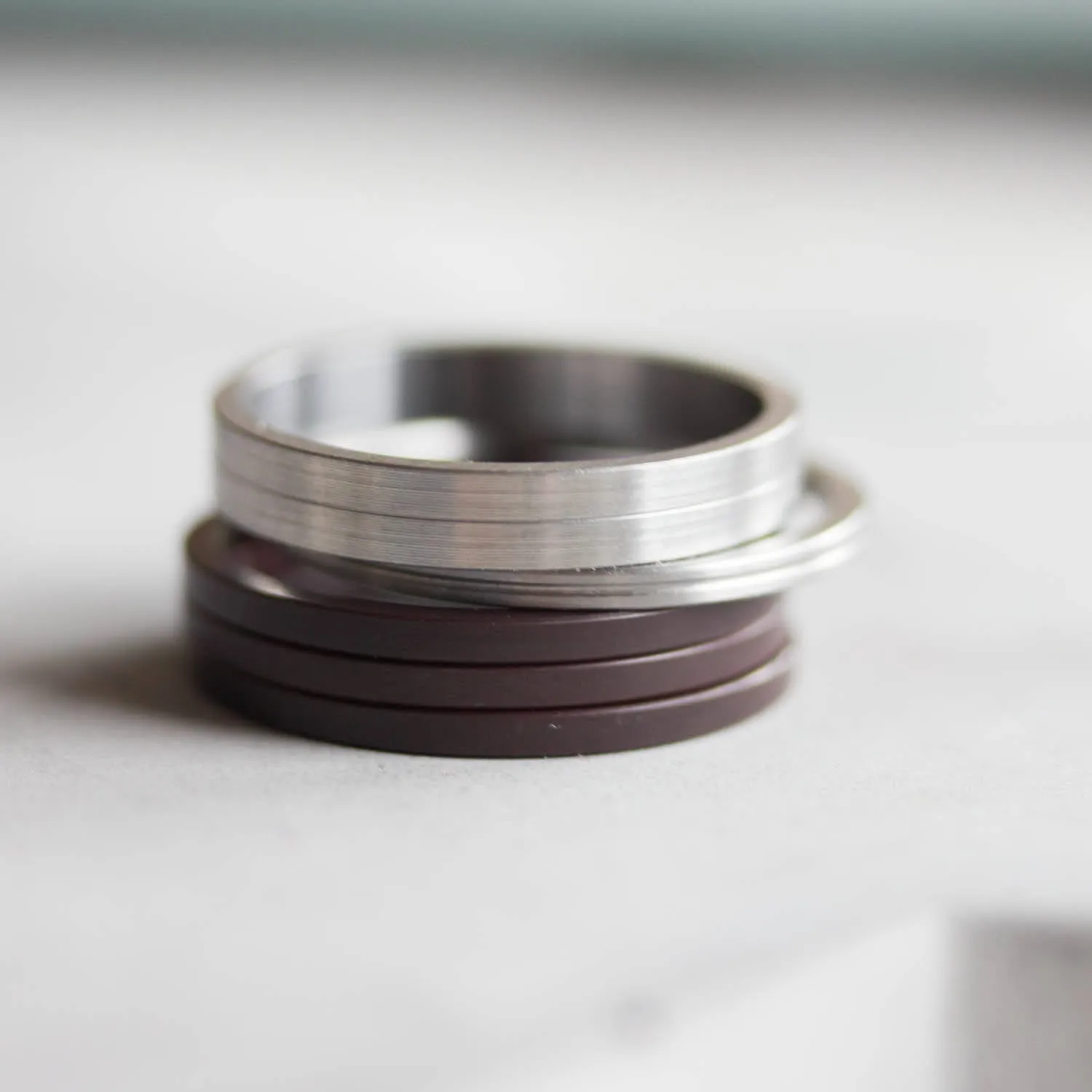 Unique Ring made of recycled HDD motor parts - unisex, men's ring