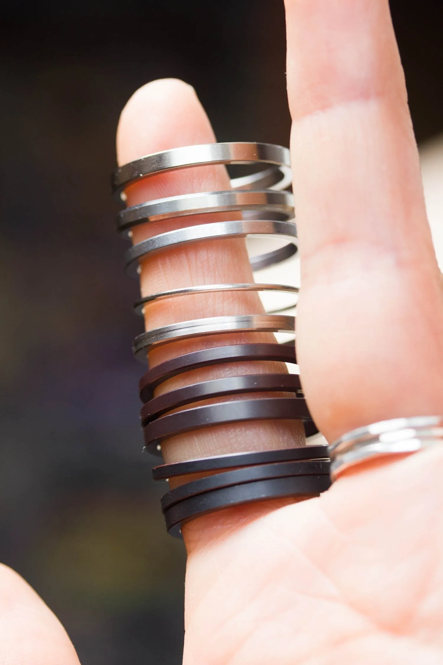 Unique Ring made of recycled HDD motor parts - unisex, men's ring