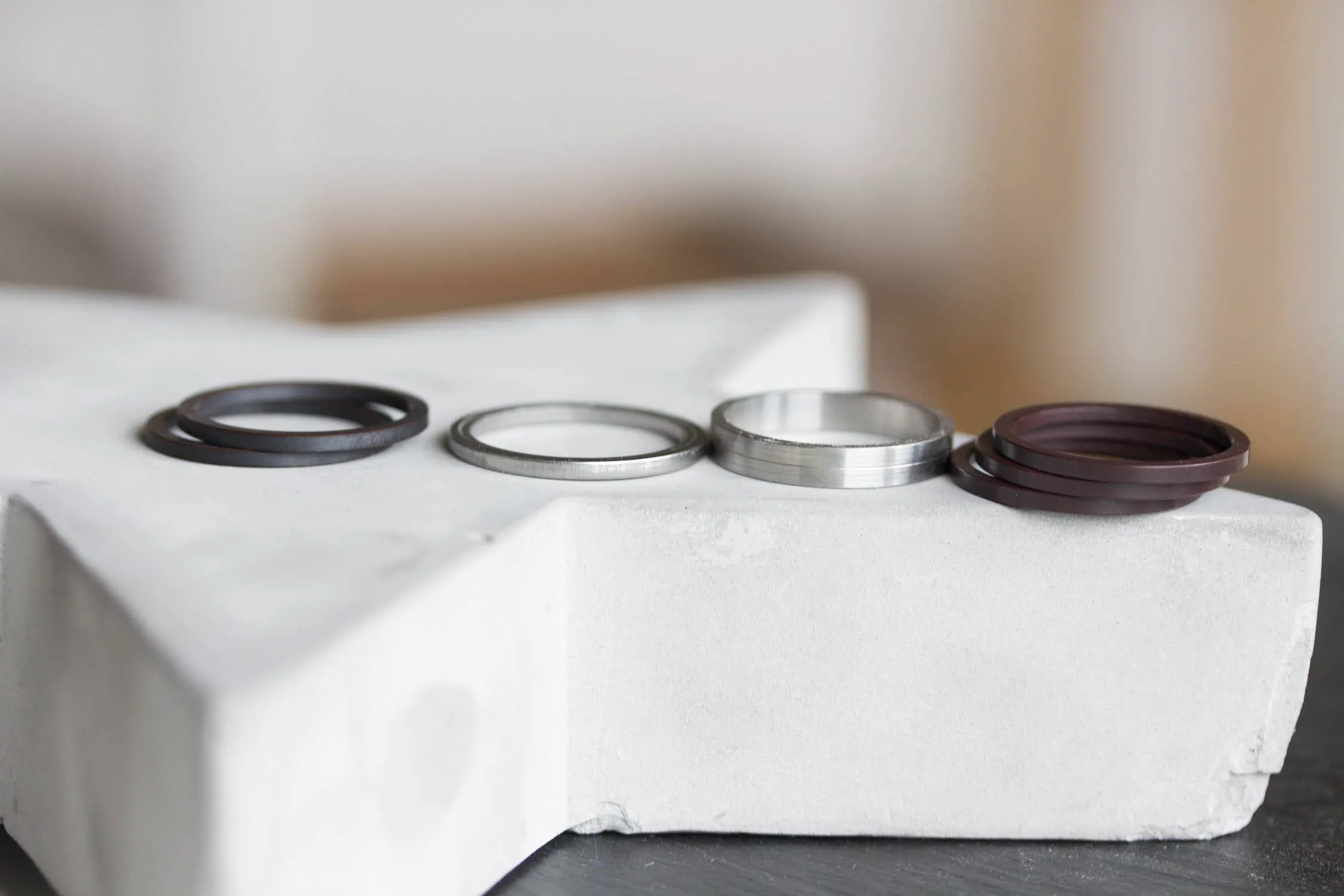 Unique Ring made of recycled HDD motor parts - unisex, men's ring