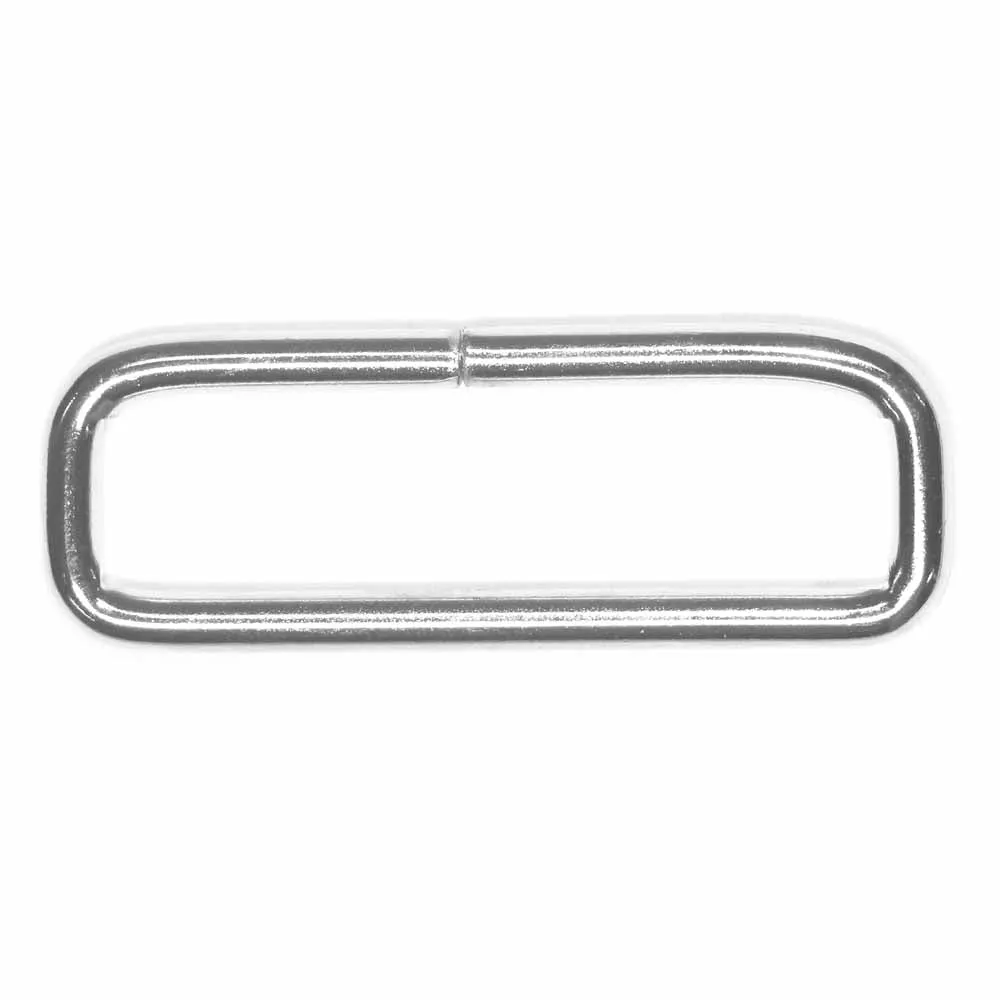 UNIQUE SEWING Rectangle Rings - 25mm (1") - Silver - 4 pcs.