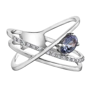 Unique Tanzanite and Diamond Ring