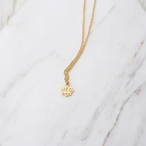 Very Tiny Lotus - Brushed Gold Vermeil