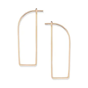 Window Abstract Handmade Minimal Hoops in Gold