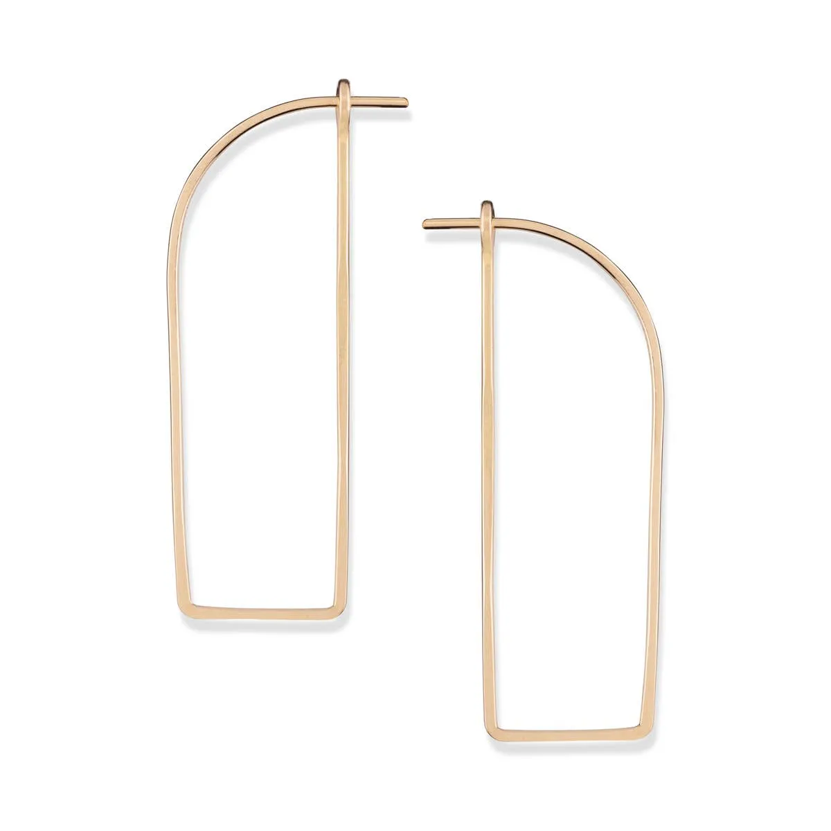 Window Abstract Handmade Minimal Hoops in Gold