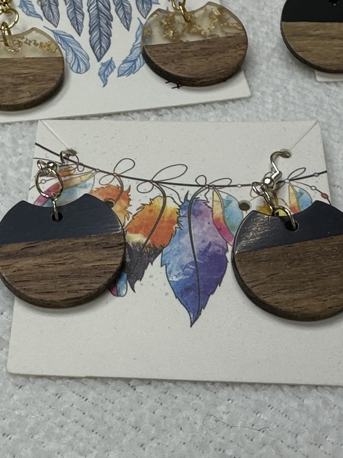 Wooden & Resin Earring