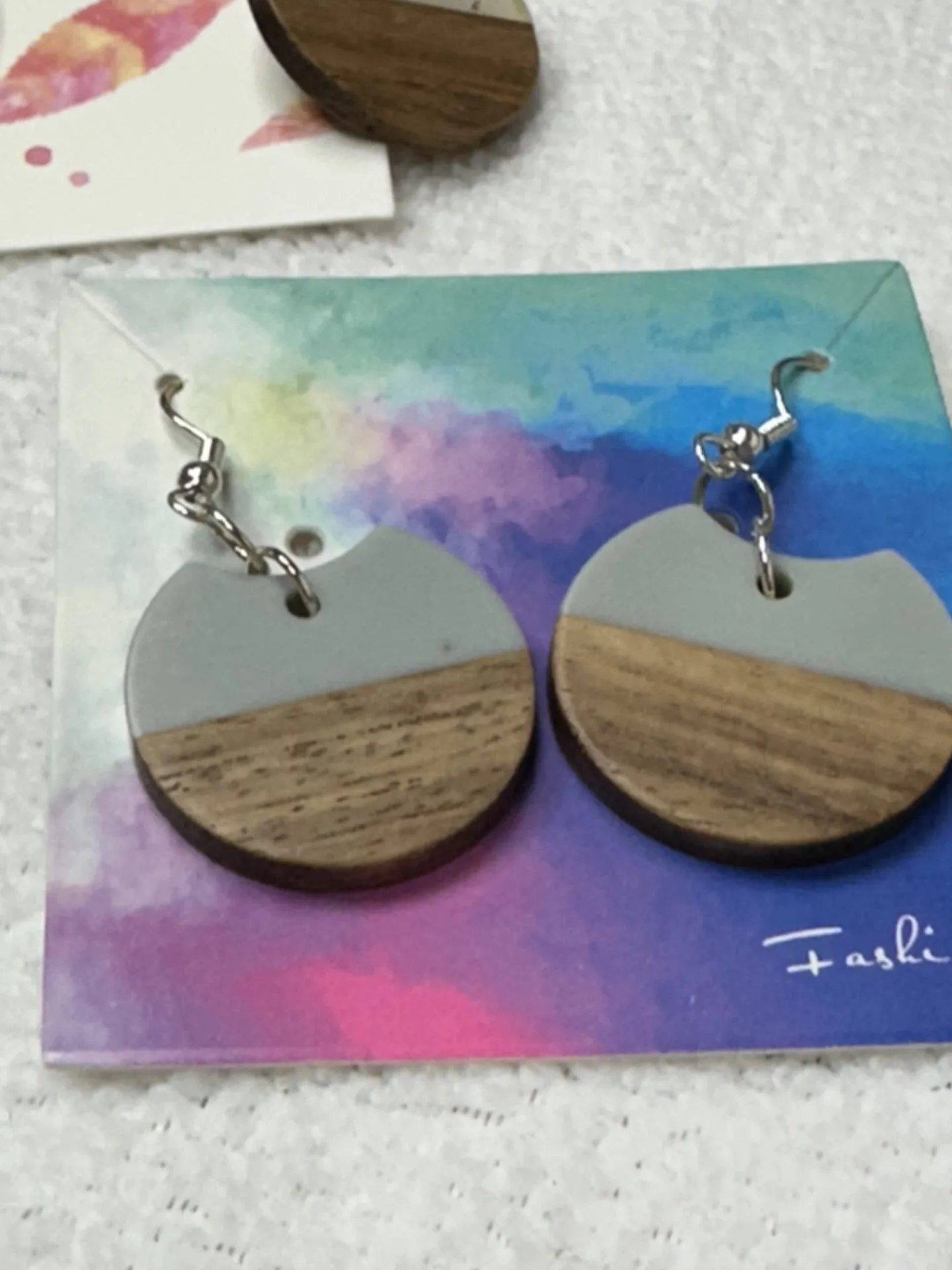 Wooden & Resin Earring